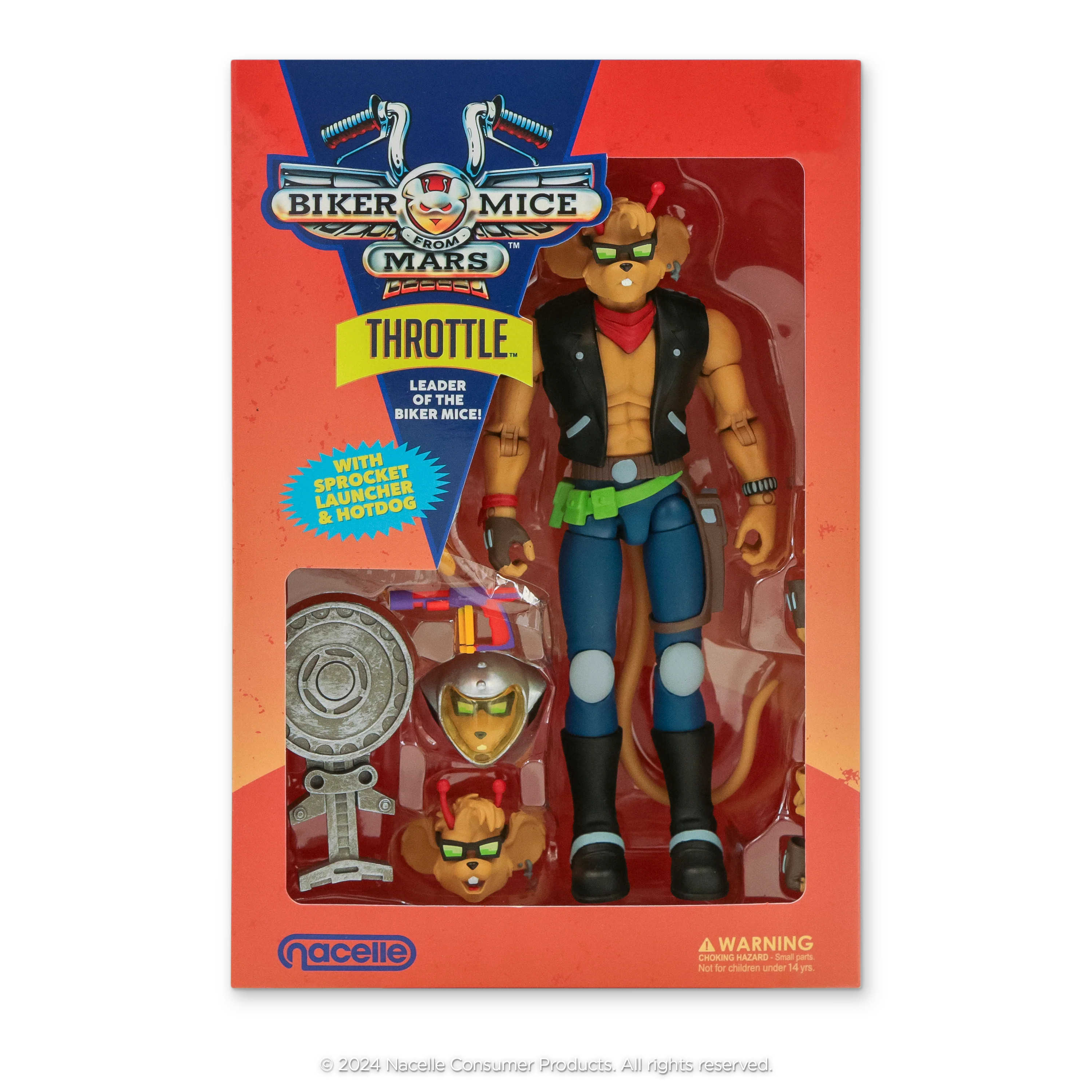 The Nacelle Company – Action Figure Modo Da Biker Mice From Mars, Altezza 20 Cm, Articolata Con Accessori