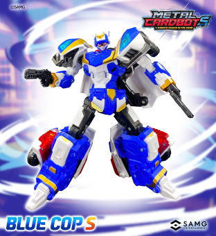 Metal Cardbot S Wave 1 Mega Class Bluecop S