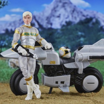 Power Rangers In Space Deluxe Silver Ranger and Silver Cycle