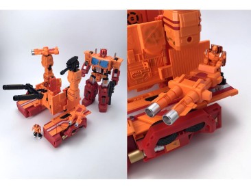 Fans Hobby Master Builder MB-06D Orange Power Baser and MB-11D Orange God Armor Set of 2