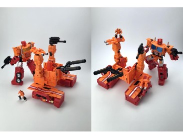 Fans Hobby Master Builder MB-06D Orange Power Baser and MB-11D Orange God Armor Set of 2