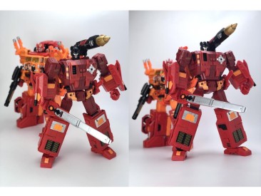 Fans Hobby Master Builder MB-06D Orange Power Baser and MB-11D Orange God Armor Set of 2