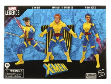Marvel Legends The Uncanny X-Men 60th Anniversary Banshee, Gambit, & Psylocke Three-Pack
