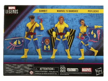 Marvel Legends The Uncanny X-Men 60th Anniversary Banshee, Gambit, & Psylocke Three-Pack