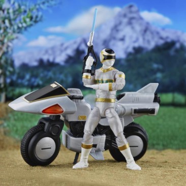 Power Rangers In Space Deluxe Silver Ranger and Silver Cycle