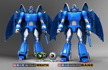 X-Transbots MX-II Swarm Team- Bane, Curse, and Wrath