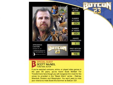 BOTCON 2023 EXCLUSIVE 1 of 1 Signed Banner (Scott McNeil)