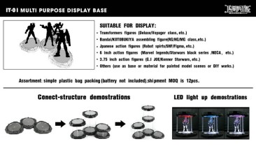 Innovative Toys Black Rotating Display Base with white LEDs