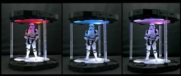 Innovative Toys White Rotating Display Base with multi-color LEDs