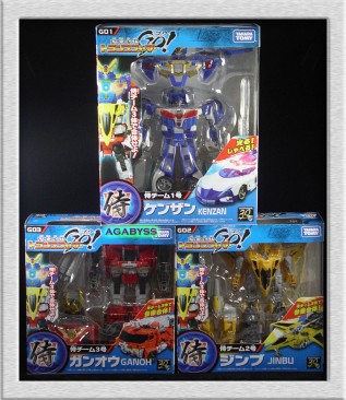 Transformers GO! Samurai Team G01 Kenzan G02 Jinbu G03 Ganoh