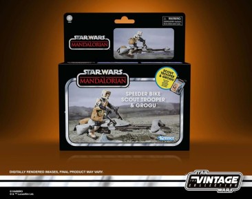 Star Wars: The Vintage Collection Speeder Bike with Scout Trooper & Grogu (The Mandalorian)