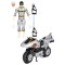 Power Rangers In Space Deluxe Silver Ranger and Silver Cycle