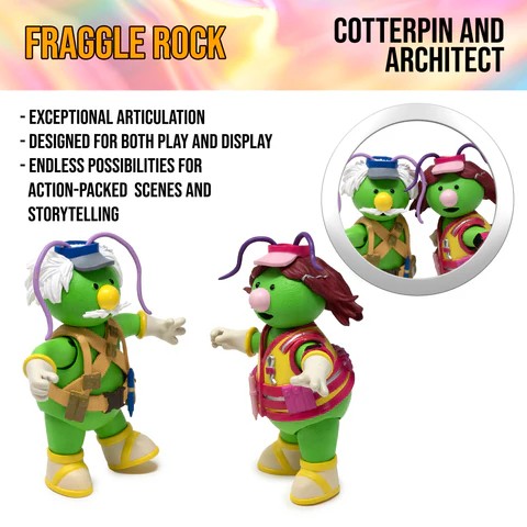 Boss Fight Studio Fraggle Rock Dozer 2-Pack Architect and Cotterpin
